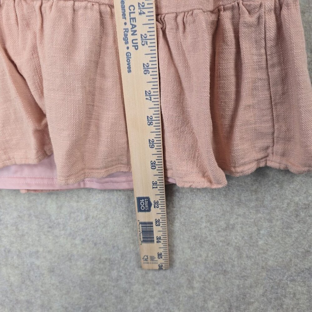 New In Womens Ruffled Hemline Dress S Pink Rayon & Polyester Blend - Picture 7 of 8